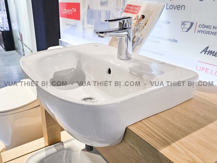 Chậu lavabo bán âm AMERICAN STANDARD 0533-WT LOVEN - Ảnh 6