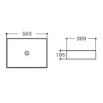 Chậu lavabo đặt bàn HUGE H-LD1500 2