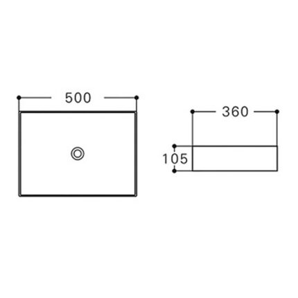 Chậu lavabo đặt bàn HUGE H-LD1500 2