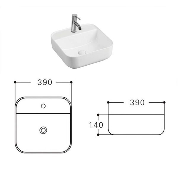 Chậu lavabo đặt bàn HUGE H-LD2390 1