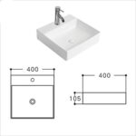 Chậu lavabo đặt bàn HUGE H-LD2400 1
