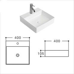Chậu lavabo đặt bàn HUGE H-LD2400 1