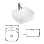Chậu lavabo đặt bàn HUGE H-LD2415 1