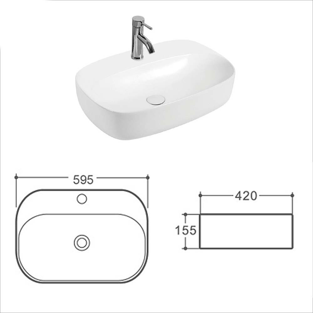 Chậu lavabo đặt bàn HUGE H-LD2595 2