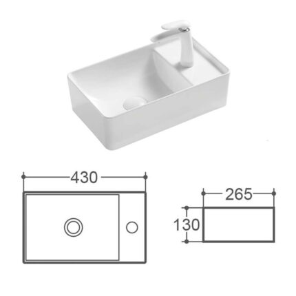 Chậu lavabo đặt bàn HUGE H-LK2021 2