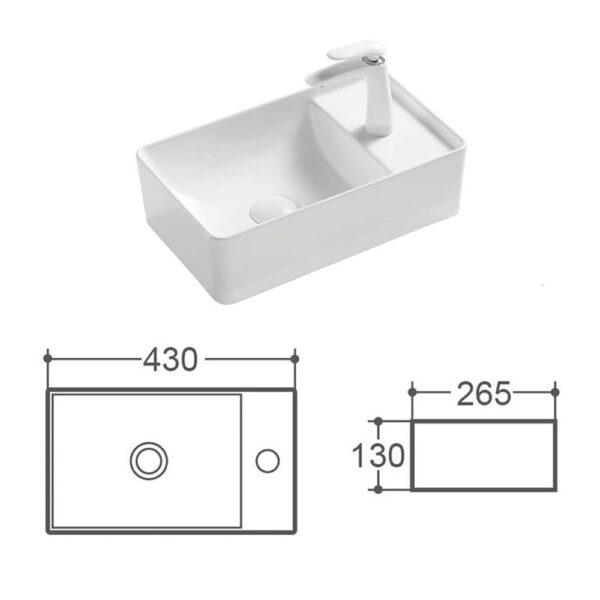 Chậu lavabo đặt bàn HUGE H-LK2021 2