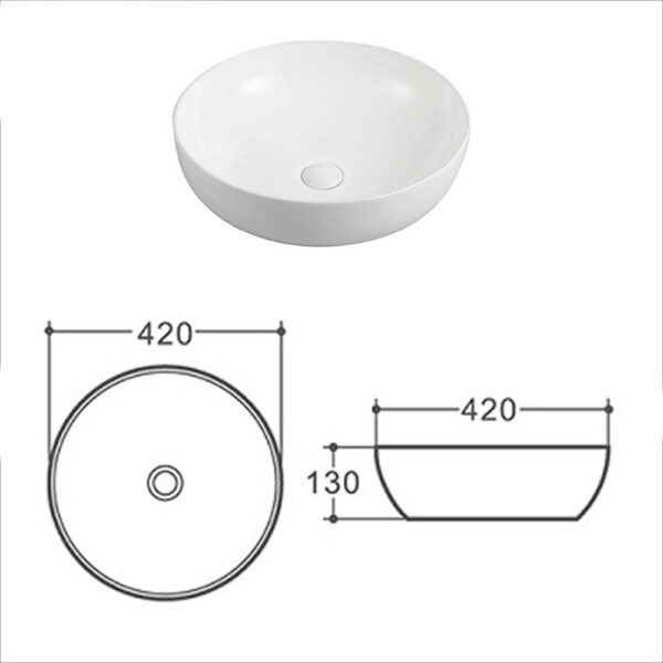 Chậu lavabo đặt bàn HUGE H-LT1420 1