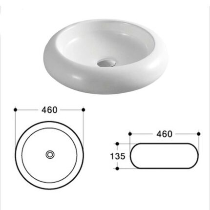 Chậu lavabo đặt bàn HUGE H-LT1460 1