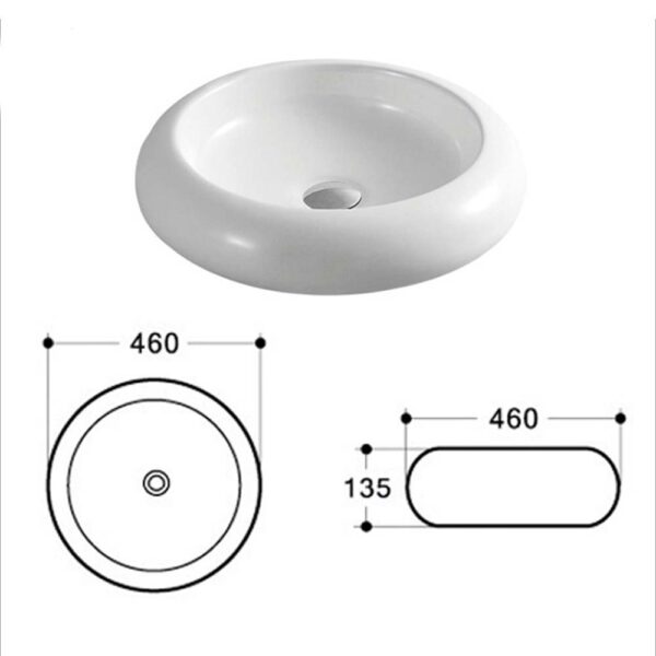 Chậu lavabo đặt bàn HUGE H-LT1460 1