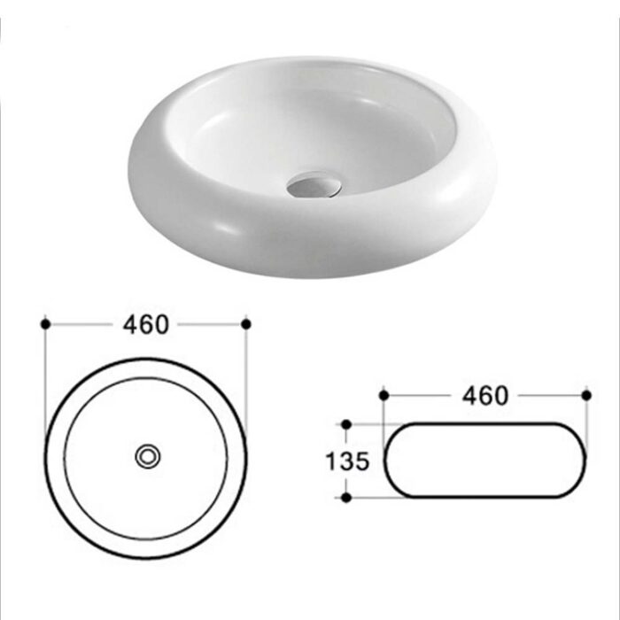 Chậu lavabo đặt bàn HUGE H-LT1460 1