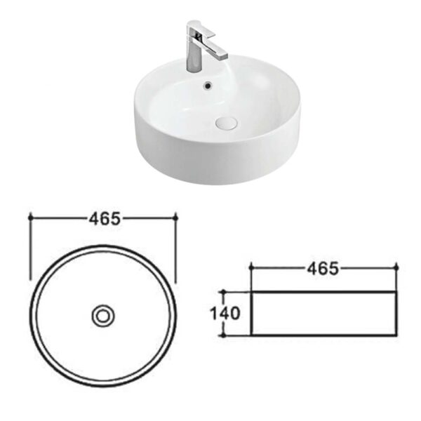 Chậu lavabo đặt bàn HUGE H-LT2465 1