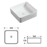 Chậu lavabo đặt bàn HUGE H-LV1360 2