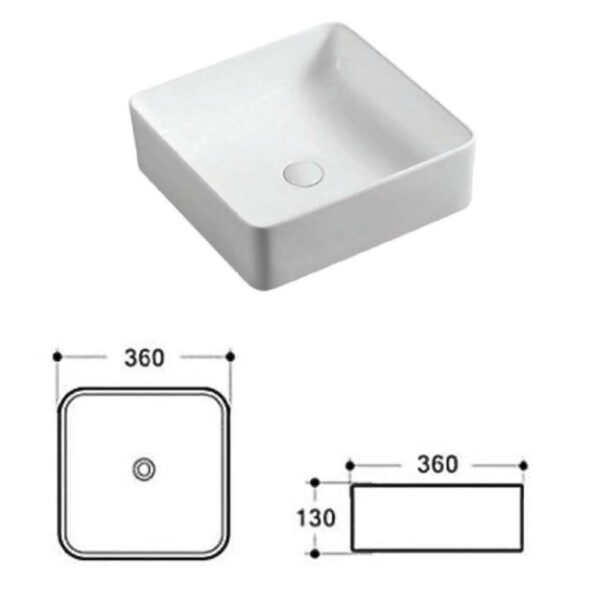 Chậu lavabo đặt bàn HUGE H-LV1360 2