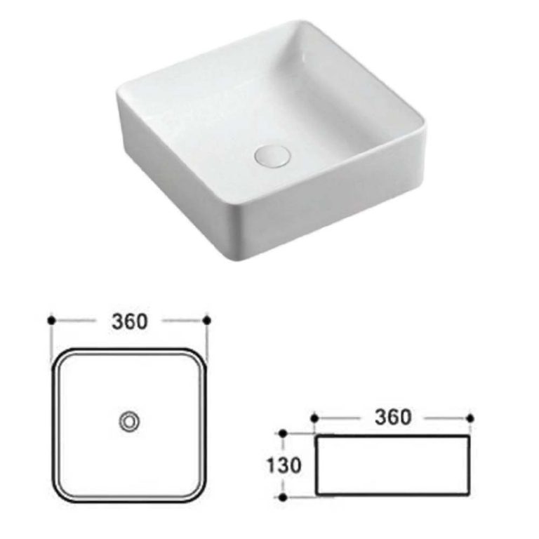Chậu lavabo đặt bàn HUGE H-LV1360 2