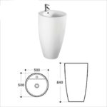 Chậu lavabo đặt sàn HUGE H-LS001 1