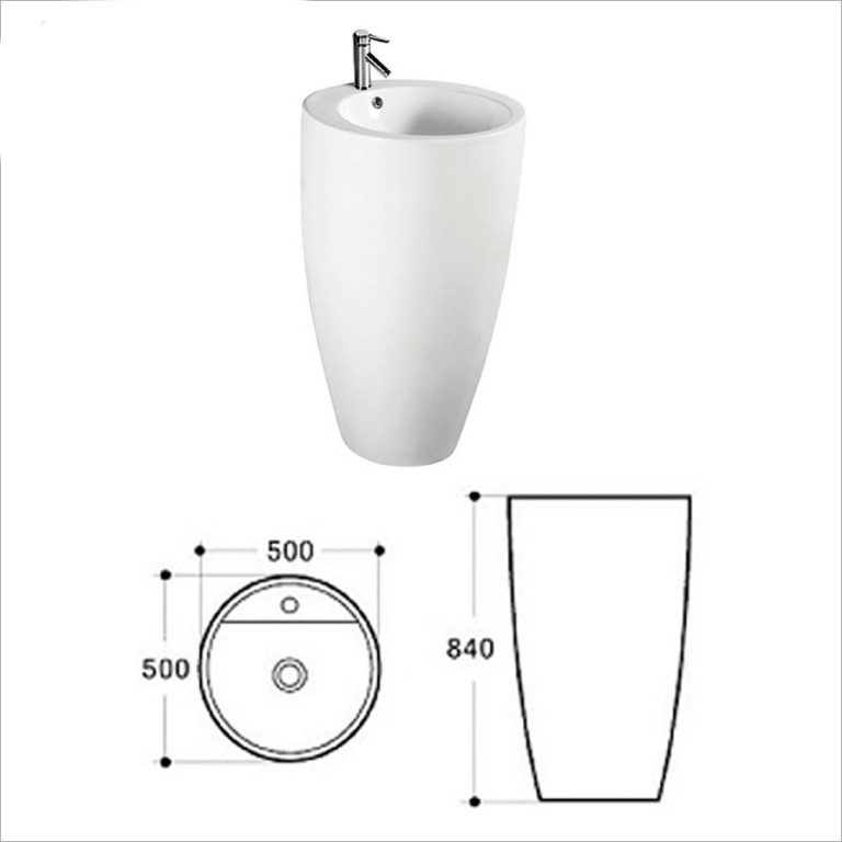 Chậu lavabo đặt sàn HUGE H-LS001 1