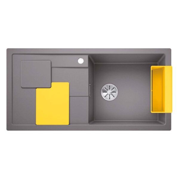 Chậu rửa bát đá BLANCO SITY XL 6 ALU METALLIC 1 hố 1 bàn (1)