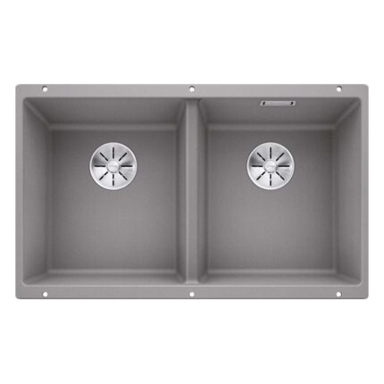 Chậu rửa bát đá BLANCO SUBLINE 350/350-U ALU METALLIC 2 hố