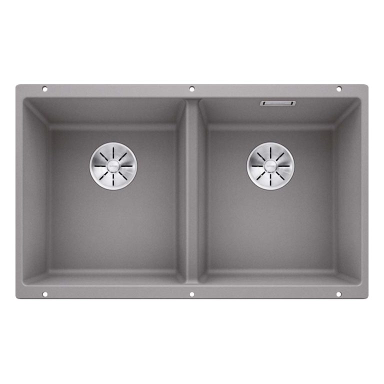 Chậu rửa bát đá BLANCO SUBLINE 350/350-U ALU METALLIC 2 hố