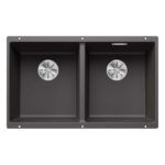 Chậu rửa bát đá BLANCO SUBLINE 350 350-U ROCK GREY 2 hố (1)