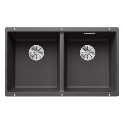 Chậu rửa bát đá BLANCO SUBLINE 350 350-U ROCK GREY 2 hố (1)