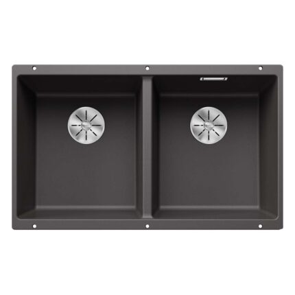 Chậu rửa bát đá BLANCO SUBLINE 350 350-U ROCK GREY 2 hố (1)
