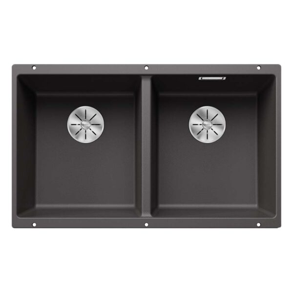 Chậu rửa bát đá BLANCO SUBLINE 350 350-U ROCK GREY 2 hố (1)