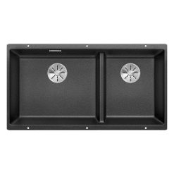 Chậu rửa bát đá BLANCO SUBLINE 480 320-U ANTHRACITE 2 hố (1)