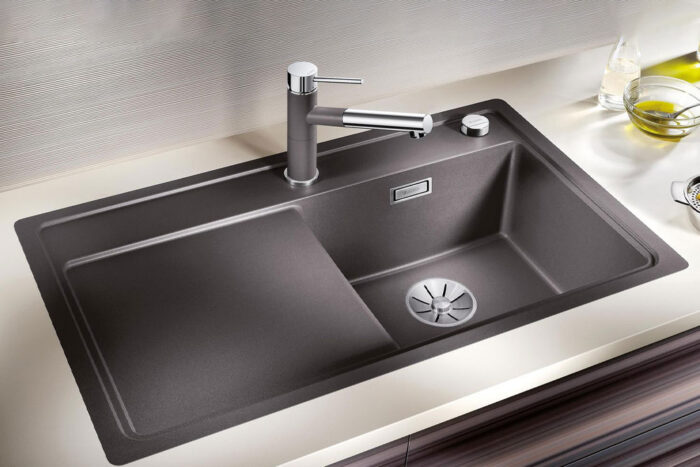 Chậu rửa bát đá BLANCO ZENAR XL 6S ROCK GREY 1 hố 1 bàn (1)