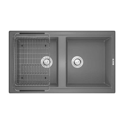 Chậu rửa bát đá KONOX PHOENIX SMART 860 GREY 2 hố