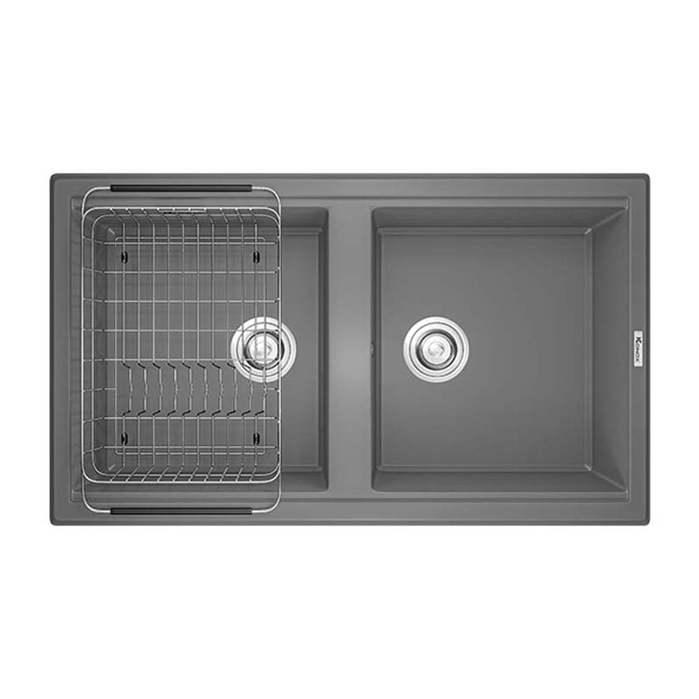 Chậu rửa bát đá KONOX PHOENIX SMART 860 GREY 2 hố