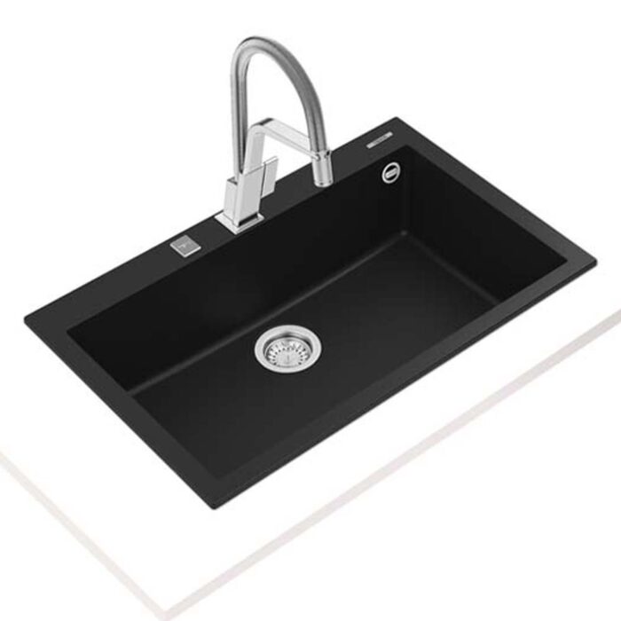 Chậu rửa bát đá TEKA FORSQUARE 72.40 TG BLACK 1 hố