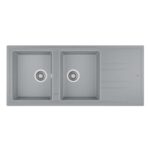 Chậu rửa bát đá TEKA STONE 80 B-TG 2B 1D GREY 2 hố 1 bàn