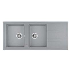 Chậu rửa bát đá TEKA STONE 80 B-TG 2B 1D GREY 2 hố 1 bàn
