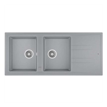 Chậu rửa bát đá TEKA STONE 80 B-TG 2B 1D GREY 2 hố 1 bàn