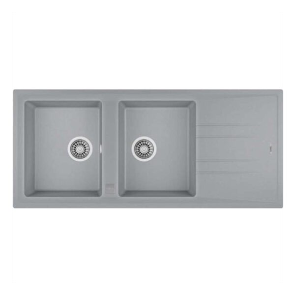 Chậu rửa bát đá TEKA STONE 80 B-TG 2B 1D GREY 2 hố 1 bàn