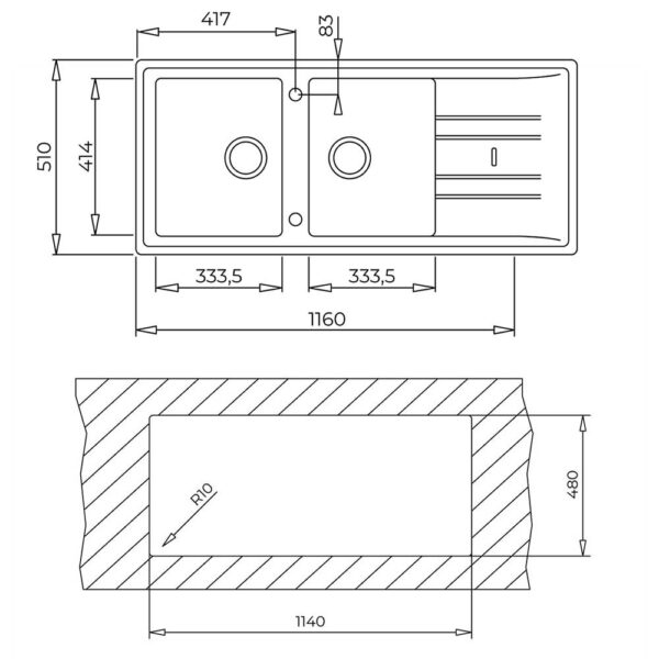 STONE 80 B-TG 2B 1D GREY