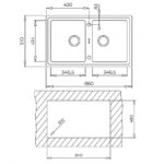 Chậu rửa bát đá TEKA STONE 90 B-TG 2B DARK GREY 2 hố (2)