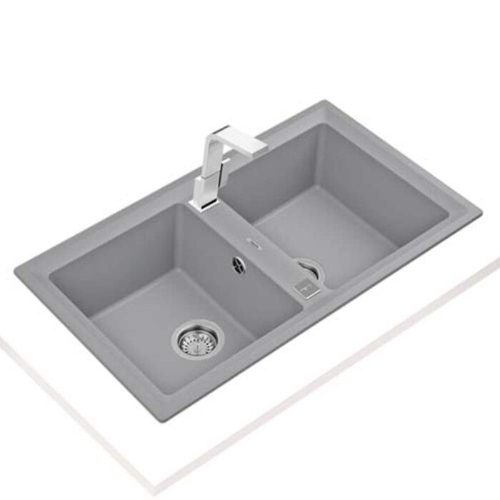 Chậu rửa bát đá TEKA STONE 90 B-TG 2B DARK GREY 2 hố (2)