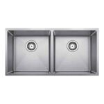 Chậu rửa bát inox BLANCO QUATRUS R15 400/400-IU âm bàn 2 hố