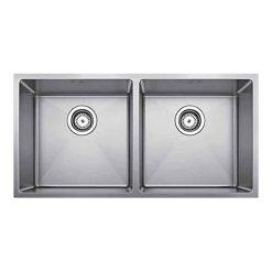 Chậu rửa bát inox BLANCO QUATRUS R15 400/400-IU âm bàn 2 hố