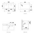 Chậu rửa bát inox BLANCO QUATRUS R15 400 400-IU âm bàn 2 hố (1)