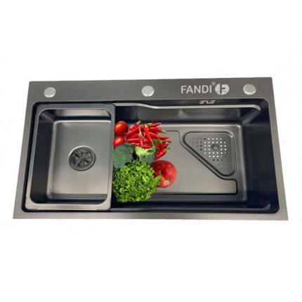 Chậu rửa bát inox FANDI FD-HM7546 dương bàn 1 hố