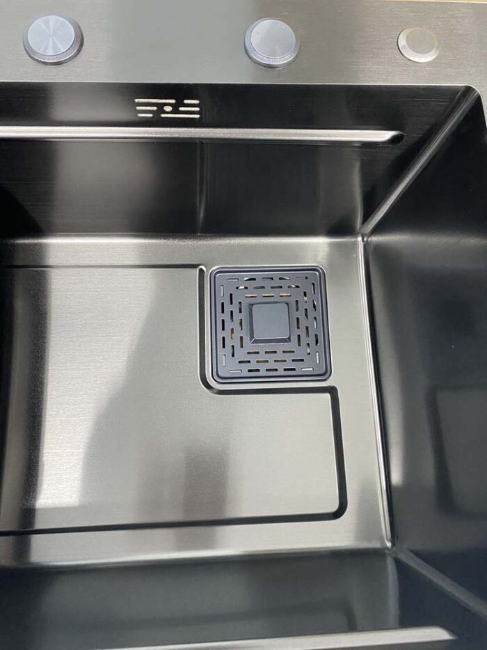 Chậu rửa bát inox FANDI FD-HM7846 NANO ĐEN nano đen dương bàn 1 hố (1)