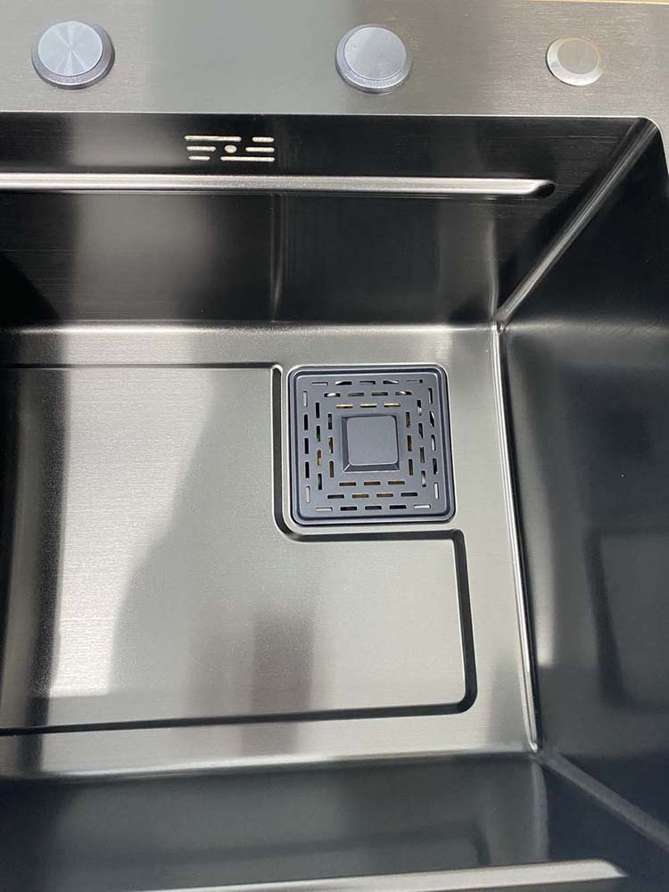 Chậu rửa bát inox FANDI FD-HM7846 NANO ĐEN nano đen dương bàn 1 hố (1)