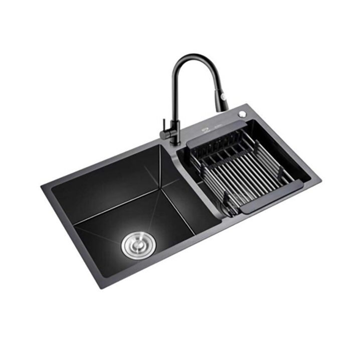 Chậu rửa bát inox FANDI FD-HMN 8245L dương bàn 2 hố