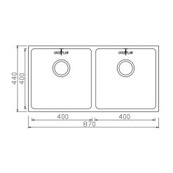 Chậu rửa bát inox KONOX CUBE 8744DU âm bàn 2 hố (1)