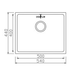 Chậu rửa bát inox KONOX KN5444SU DEKOR âm bàn 1 hố