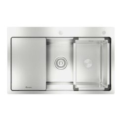 Chậu rửa bát inox KONOX KN8151TS DEKOR dương bàn 1 hố