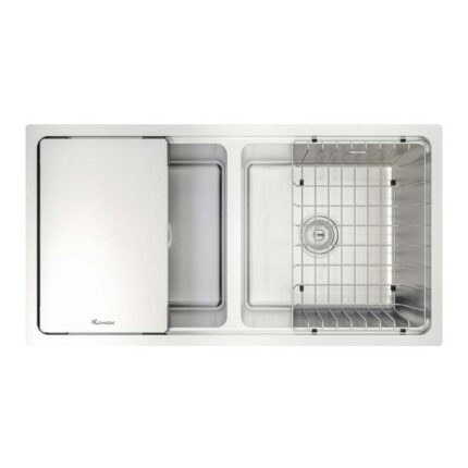 Chậu rửa bát inox KONOX KN8646DU DEKOR âm bàn 2 hố (1)